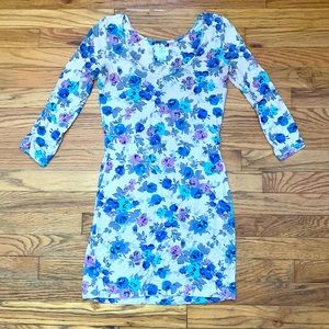 Intimately Free People tan floral pastel bodycon dress